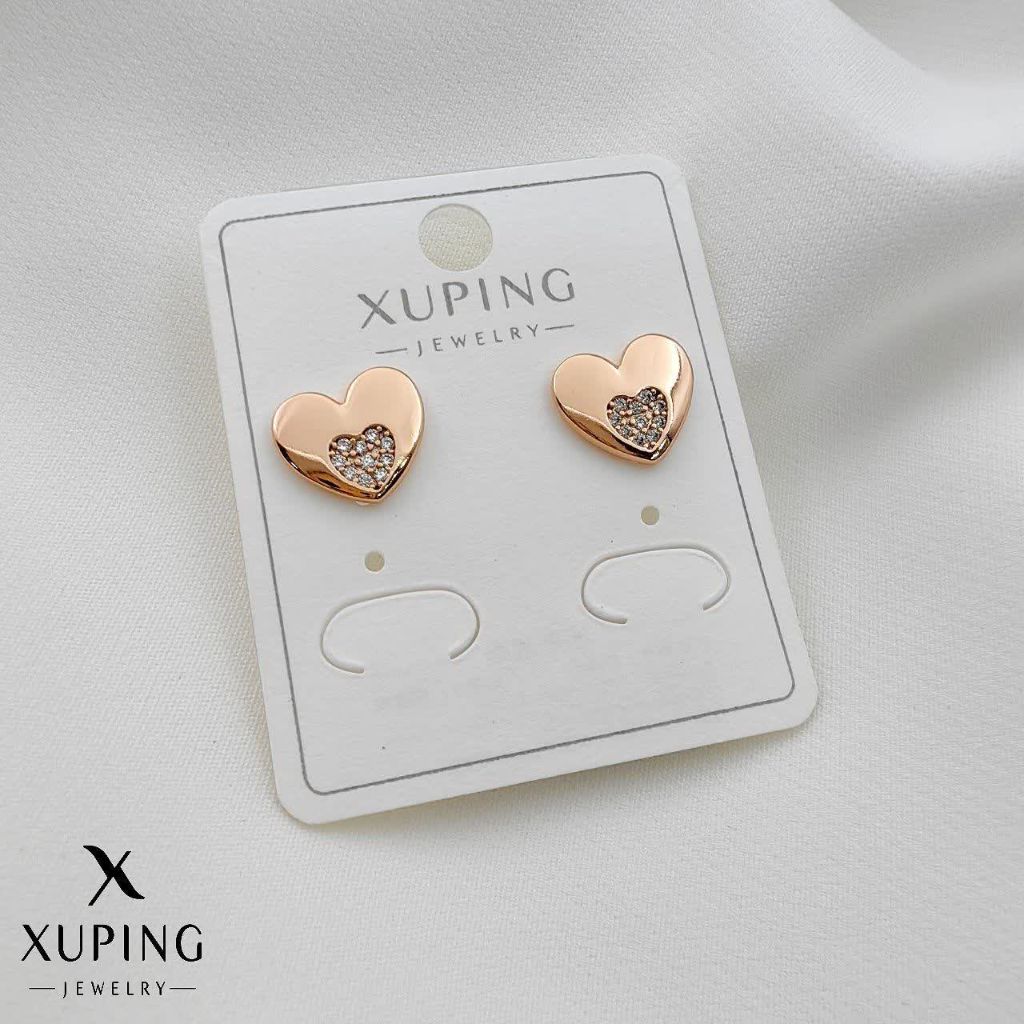 گوشواره قلبی میخی ژوپینگ کد 2326 - خرید آنلاین از گالری آداس